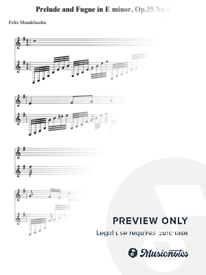 Prelude and Fugue in E minor, Op.35 No.1 - Felix Mendelssohn