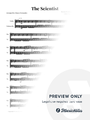 The Scientist - Coldplay | VIOLIN & CELLO DUET by Glauco Fernandes - Sheet Music