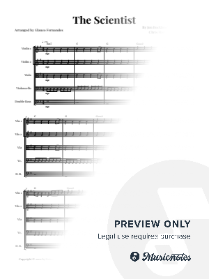 The Scientist - Coldplay | STRING QUINTET (with Chords)