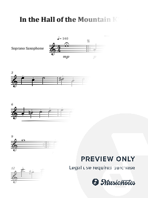 In the Hall of the Mountain King | SOPRANO SAXOPHONE by Glauco Fernandes - Sheet Music
