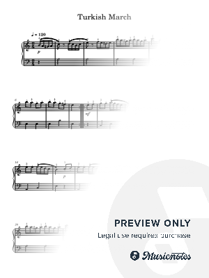 Turkish March (Rondo alla Turca) - Wolfgang Amadeus Mozart (Beginner - Easy Version)