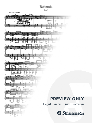 Bohemia Rag - Joseph Lamb (intermediate - medium version) by Nivek Piano - Sheet Music