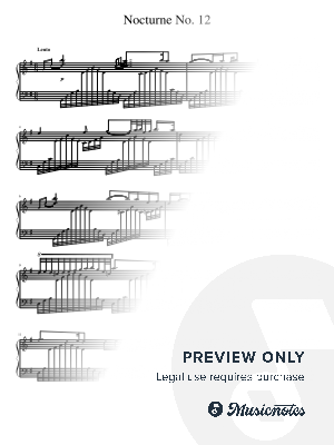 Nocturne No.12 - John Field (intermediate - medium version) by Nivek Piano - Sheet Music