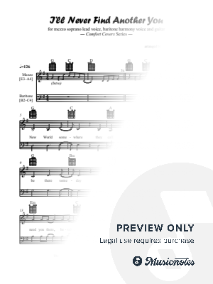 I'll Never Find Another You by Johannes H. Hindriks - Sheet Music