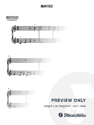 Maybe (Annie) - beginner piano by Beth Alcock – Violin & Piano Arrangements - Sheet Music