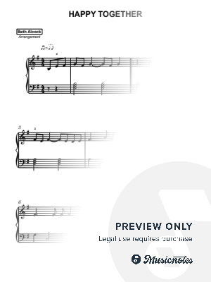 Happy Together (The Turtles) - early intermediate piano