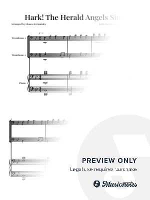 Hark! The Herald Angels Sing - Christmas Song | TROMBONE DUET and PIANO