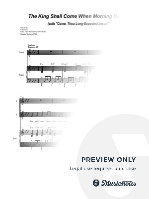 The King Shall Come (with "Come, Thou Long-Expected Jesus") (2-part choir - (Soprano and Tenor)