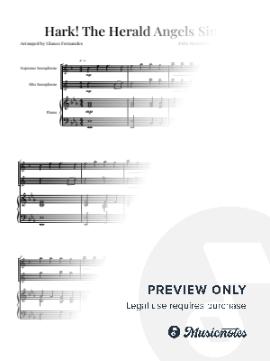 Hark! The Herald Angels Sing - Christmas Song | SOPRANO & ALTO SAX DUET and PIANO