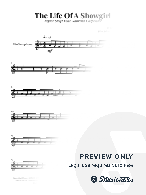 The Life Of A Showgirl - Taylor Swift feat. Sabrina Carpenter | ALTO SAXOPHONE SOLO