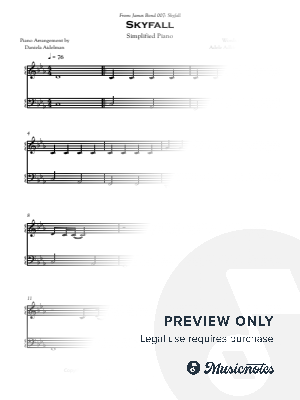 Skyfall [simplified, transposed]