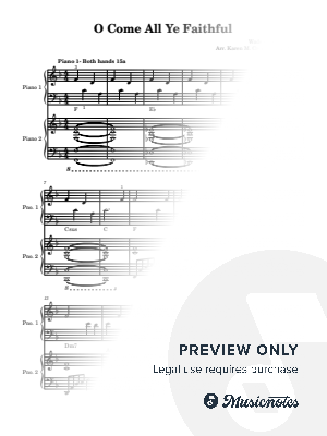 O Come, All Ye Faithful Piano Duet