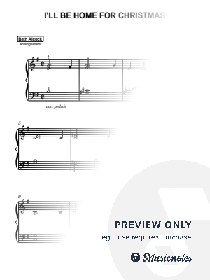 I'll Be Home for Christmas - early intermediate piano