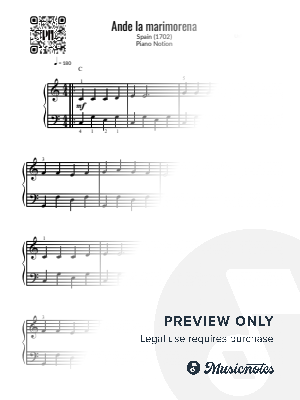 Ande la marimorena (Easy Piano)