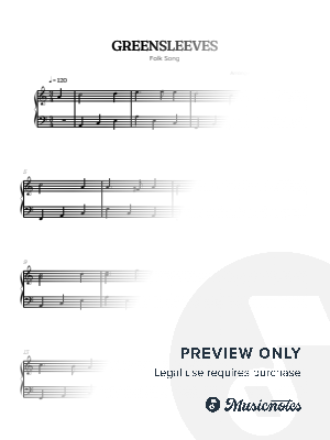 Greensleeves (What Child is This?) • Christmas Song | easy piano sheet music