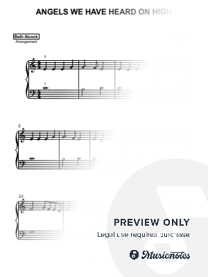Angels We Have Heard on High - beginner piano