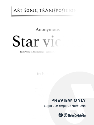 ANONYMOUS: Star vicino (transposed to E major) by Art Song Transpositions - Sheet Music