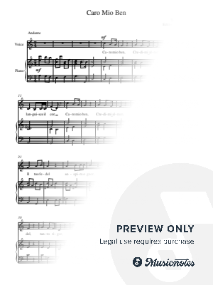 Caro Mio Ben (High Voice)