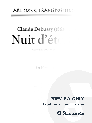 DEBUSSY: Nuit d'étoiles (transposed to F major)