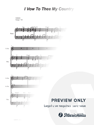 I Vow To Thee My Country (Duet for Soprano and Alto Saxophone)