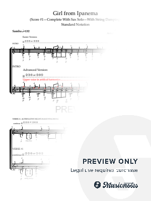 The Girl from Ipanema by Douglas Niedt - Sheet Music
