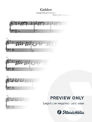 Golden ( K-pop Demon Hunters) Easy Level by HM - Sheet Music