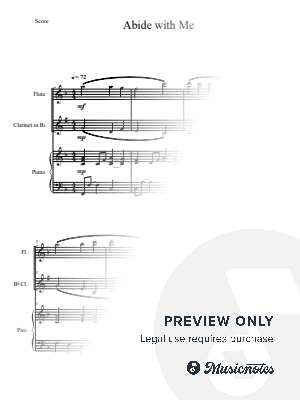 Abide with Me (Flute and Clarinet Duet with Piano Accompaniment) by B. C. Dockery - Sheet Music