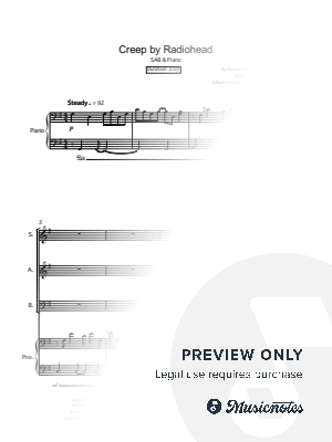 Creep – SAB (3-Part Choir) & Piano | Radiohead