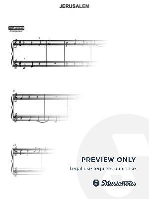 Jerusalem - hymn | beginner piano by Beth Alcock – Violin & Piano Arrangements - Sheet Music