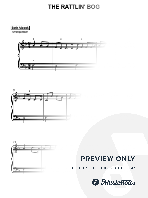 The Rattlin' Bog (Irish Folk Song) - easy piano by Beth Alcock – Violin & Piano Arrangements - Sheet Music
