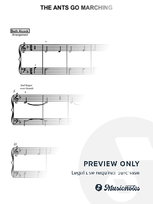 The Ants Go Marching - late beginner piano by Beth Alcock – Violin & Piano Arrangements - Sheet Music