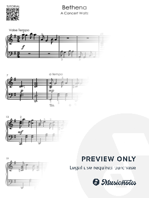 Bethena (A Concert Waltz) – Scott Joplin + Intermediate Piano Tutorial | Ragtime by Alicja Urbanowicz - Sheet Music