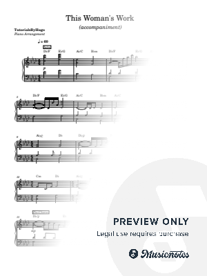 This Woman's Work [accompaniment] by TutorialsByHugo - Sheet Music