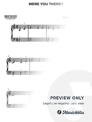 Were You There? - hymn | easy piano by Beth Alcock – Violin & Piano Arrangements - Sheet Music