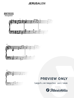 Jerusalem - hymn | intermediate piano by Beth Alcock – Violin & Piano Arrangements - Sheet Music