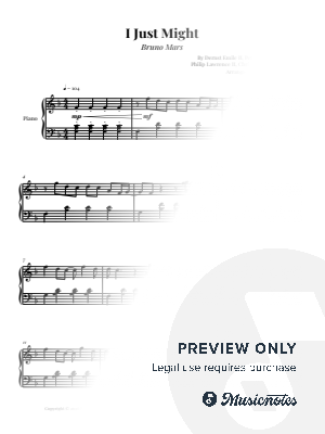 I Just Might - Bruno Mars | EASY/INTERMEDIATE PIANO SOLO by Glauco Fernandes - Sheet Music