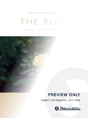 The Rose - Mid-Beginner for Harp by Learning the Harp  - Sheet Music