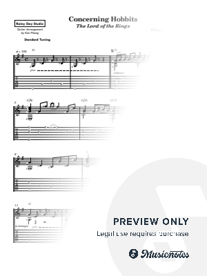Concerning Hobbits by Rainy Day Studio - Sheet Music