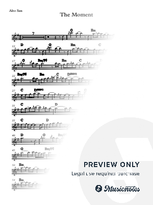 The Moment - Kenny G - Alto Sax by Michal Pach - Sheet Music