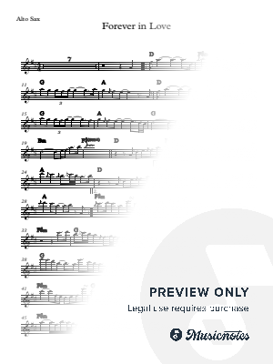 Forever in Love - Kenny G - Alto Sax by Michal Pach - Sheet Music