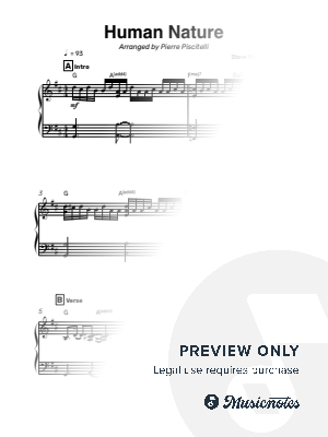 Human Nature by Pierre Piscitelli - Sheet Music