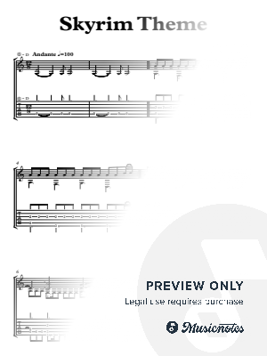 Dragonborn (Skyrim Main Theme) [intermediate] by Mykola - Sheet Music