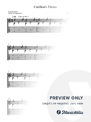 Watch Chimes (Carillon's Theme) by Tony Rowden - Sheet Music