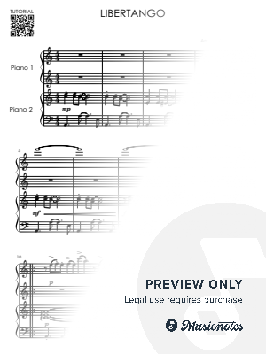 Libertango – Astor Piazzolla | Piano Duet (4 Hands) + Intermediate Piano Tutorial by Alicja Urbanowicz - Sheet Music