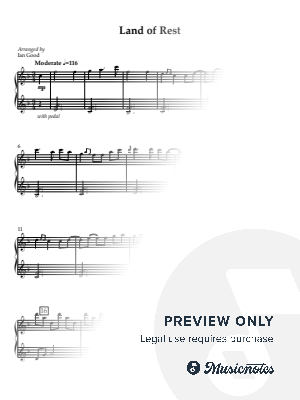 Land of Rest (new age piano) by Ian Good - Sheet Music