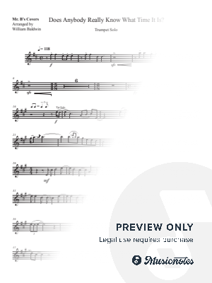 Does Anybody Really Know What Time It Is? by William Baldwin - Sheet Music