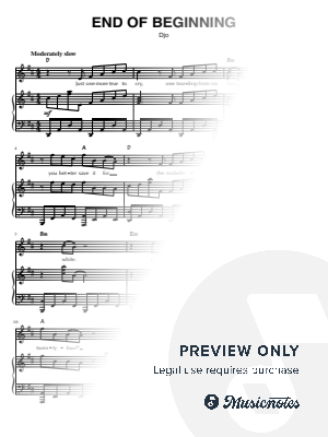 End of Beginning by Piano Mario - Sheet Music