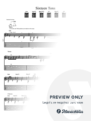 Sixteen Tons by Kelly Valleau - Sheet Music