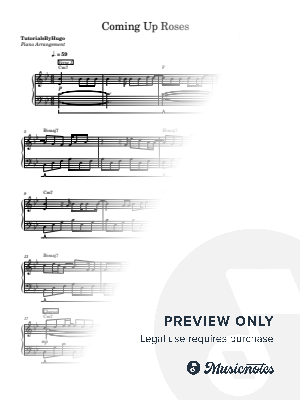 Coming Up Roses by TutorialsByHugo - Sheet Music