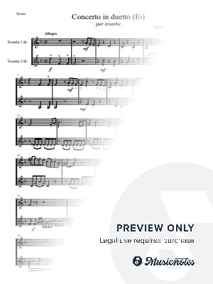 J.N. Hummel - Concerto in duetto by Gheorghe Branici - Sheet Music